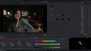 DaVinci Resolve node graph showing the "Look DNA DCTL" parameters for developing the cinematic look.