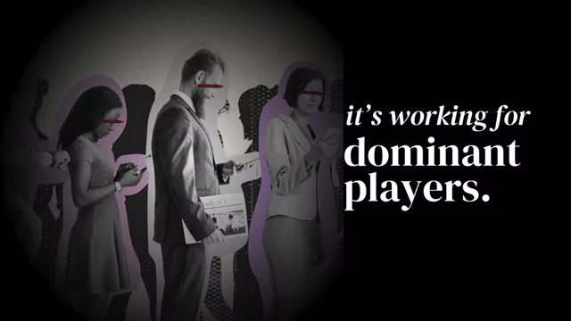 Illustration depicting how dominant players with existing brand leverage and social clout capture attention and credibility in a niche.