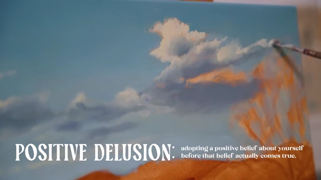 Definition of Positive Delusion: adopting a positive belief about yourself before that belief actually comes true; assuming the role of your aspired self, before you actually become them.