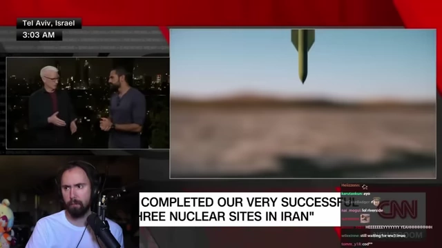 CNN report showing the bombing of Iranian nuclear facilities