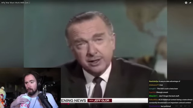 Walter Cronkite in a news broadcast