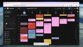 A calendar with color-coded blocks representing scheduled tasks, indicating a traditional calendar blocking approach.