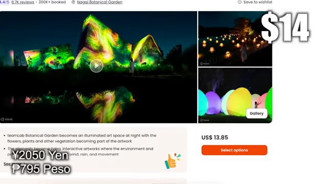 TeamLab Botanical Garden Osaka Ticket Price