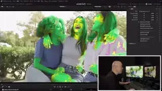 Mono Balance DCTL indicating skin tones in yellow and highlighting brightness.
