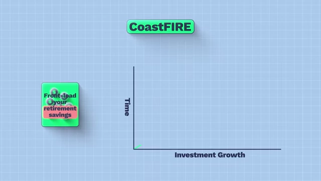 Diagram illustrating the CoastFIRE strategy of front-loading retirement savings