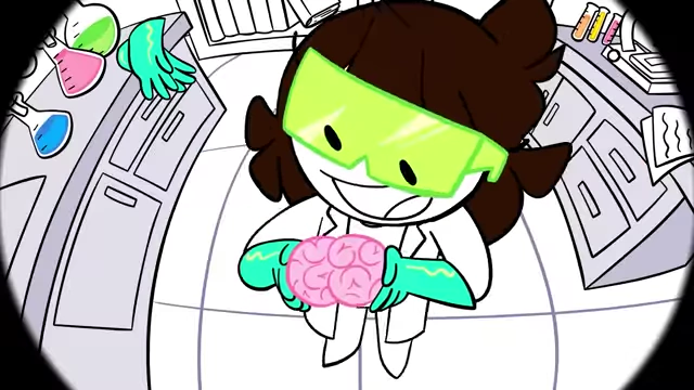 Jaiden examining her brain as genetic material.