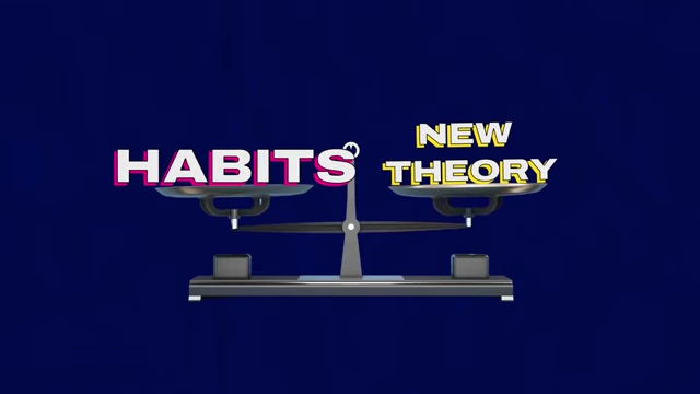 A scale balancing "Habits" on one side and "New Theory" on the other, symbolizing the need for equilibrium in learning.