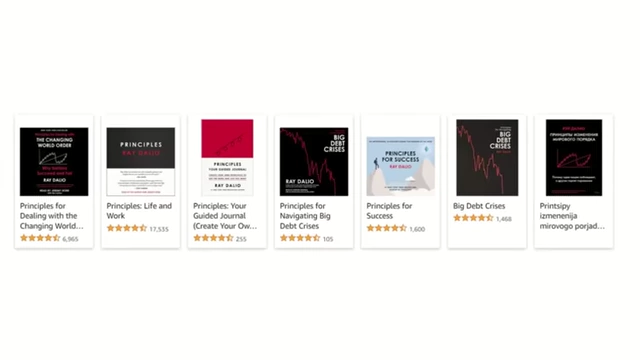 Ray Dalio's books, including "Principles," which focus little on substantive investing