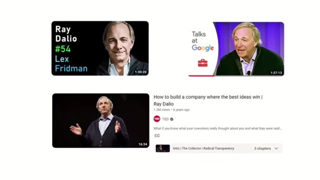 Ray Dalio's numerous media appearances discussing his principles