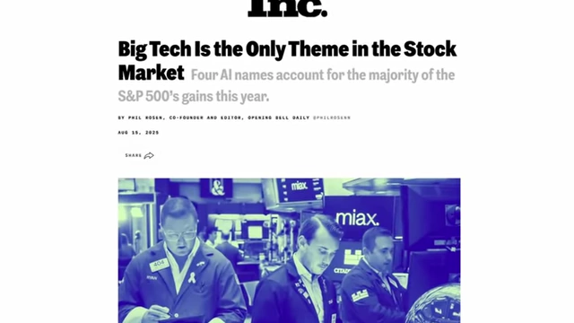 An Inc. article headline indicates that Big Tech is the primary driver of stock market gains.