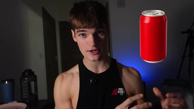 A red soda can representing sugary soda, which the creator advises against.