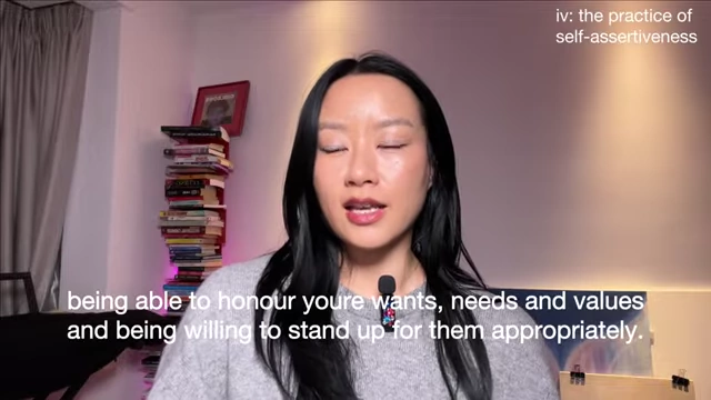 Definition of self-assertiveness: honoring your wants, needs, and values, and being willing to stand up for them appropriately