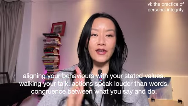 Definition of personal integrity: aligning your behaviors with your stated values, walking your talk, showing congruence between what you say and do