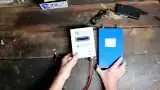 ZKE Tech EBC-A20 Tester Connected to a LiFePO4 Battery Cell