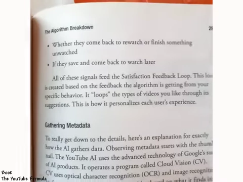 Another excerpt explaining the "Satisfaction Feedback Loop" and how collected data personalizes each user's experience.