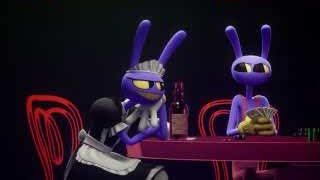 Various Jax personas at a table in his mind, including Maid Jax and a poker-playing Jax