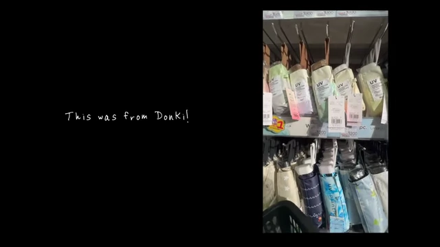 UV protection parasols available for purchase at Don Quijote