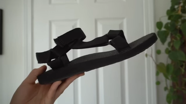Black Teva sandals, recommended for comfort and versatility