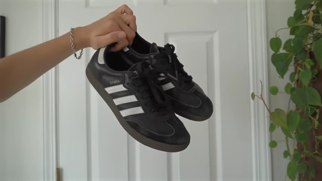 Black Adidas Sambas, balancing comfort with a presentable look