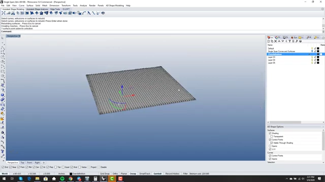 An over-defined surface with an excessive number of iso-curves, making it difficult to edit globally