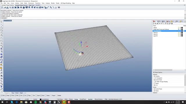 A localized edit on an over-defined surface, showing how changes do not propagate smoothly