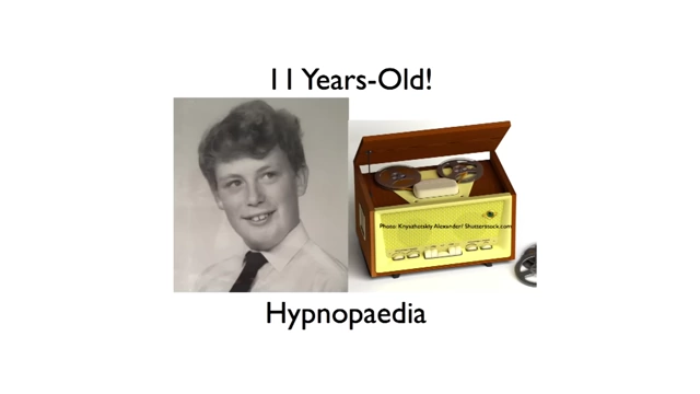 Chris Lonsdale as an 11-year-old, researching sleep learning