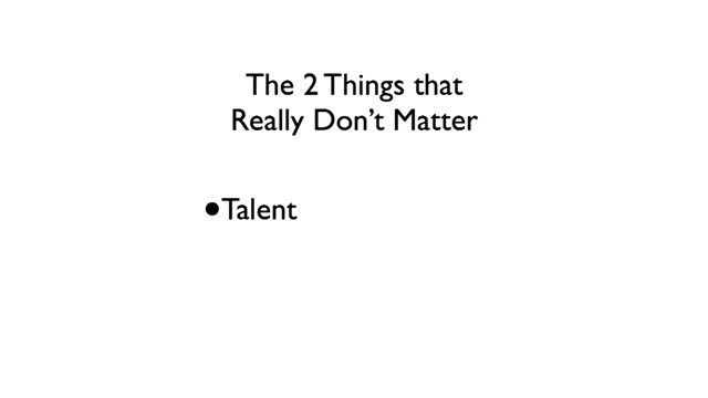A bullet point highlighting "Talent" as something that doesn't matter for language learning