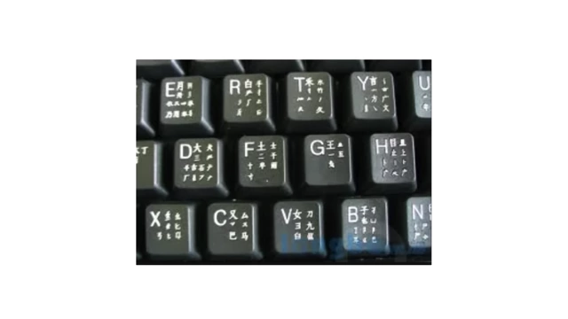A close-up of a Chinese keyboard