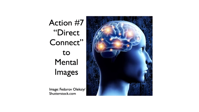 A slide promoting "Direct Connect" to mental images, shown with a brain image with glowing neural connections