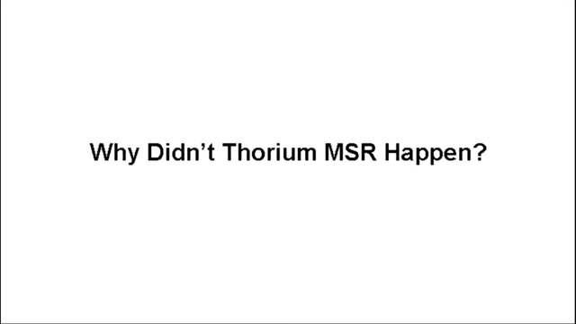 Section title: Why Thorium Molten Salt Reactors did not gain widespread adoption