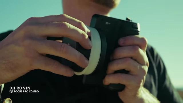 The DJI Focus Pro All-In-One Combo with LiDAR autofocus module attached to the camera.