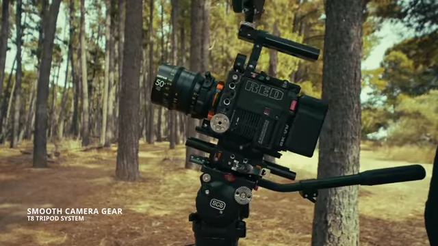 The SCG T8 tripod system supporting the heavier Red V-Raptor camera.