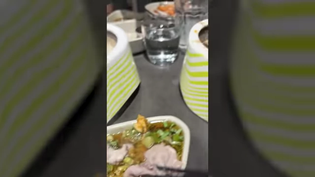 A hot pot meal, another example of Max's frequent buffet visits