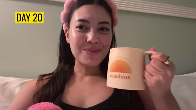 Isabel drinking tea on Day 20, demonstrating her method of managing cravings with simple comforts during her menstrual cycle