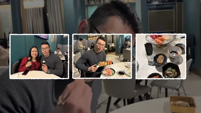 Max enjoying a buffet with friends and family, showing his evolved relationship with food after the diet