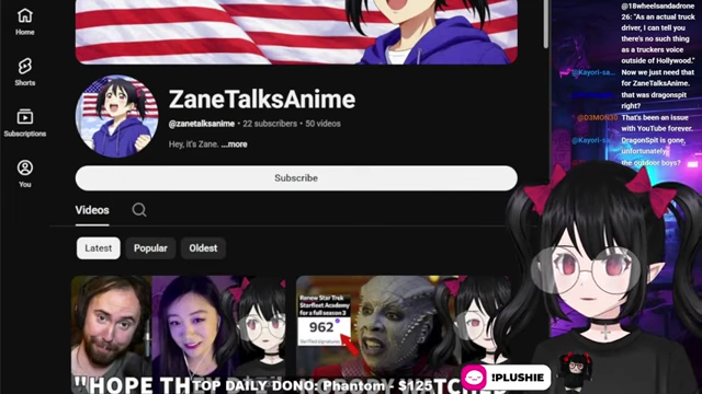 Screenshot of ZaneTalksAnime channel copying Rev's content and thumbnails