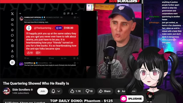 The Quartering's $100 Super Chat trolling message to Chrissy Mayor