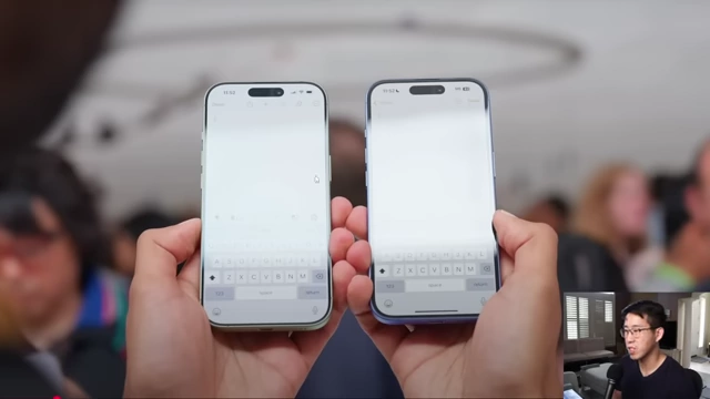 Side-by-side comparison of iPhone 17's anti-reflective display vs. iPhone 16