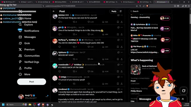 Community comments in support of Ironmouse after her announcement.