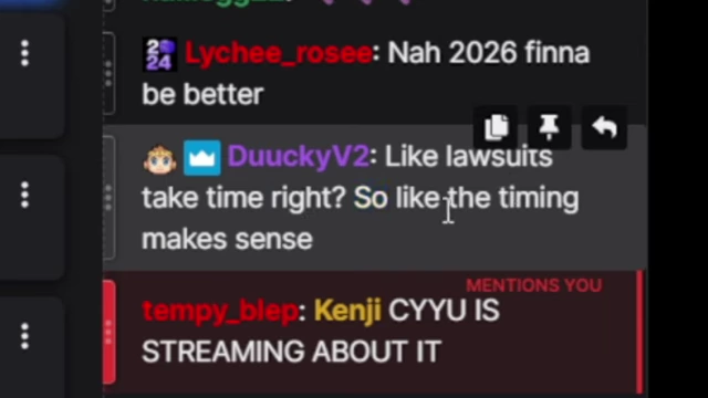 A viewer comment noting that lawsuits take time, suggesting the timing of Ironmouse's announcement aligns with legal procedures.