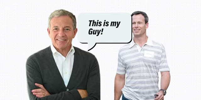 Bob Iger with Tom Staggs, illustrating Iger's initial choice of successor