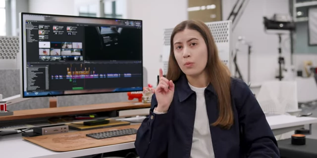 Mariah, the lead editor at MKBHD, explaining editing scenarios