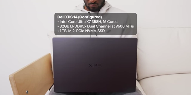 戴尔 XPS 14 的配置信息，搭载英特尔酷睿 Ultra 处理器、32GB 内存和 1TB SSD