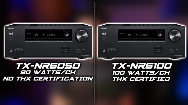 Comparison of Onkyo TX-NR6050 and TX-NR6100 specifications