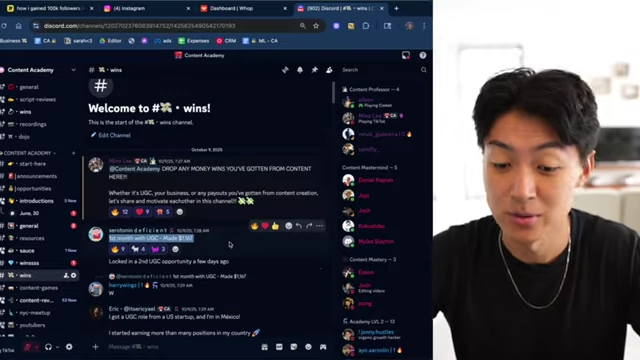 Discord Community Member's First Month Earnings with UGC ($1.1K)