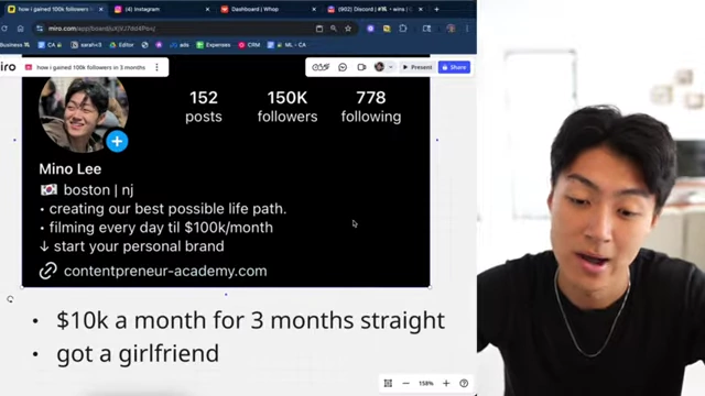Instagram Bio Highlighting the 'Road to $100K/month' Content Series