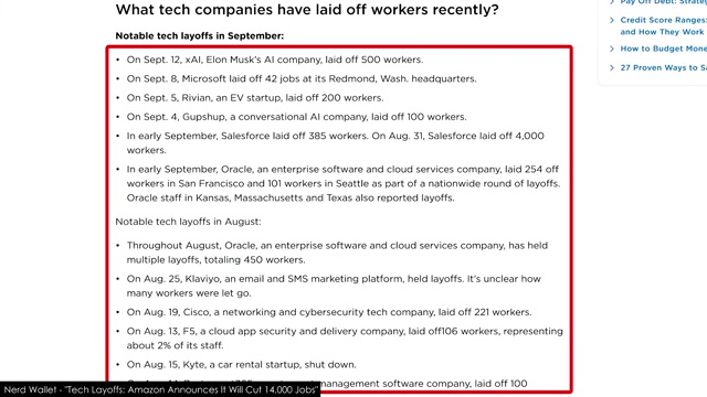 List of notable tech layoffs in September and August