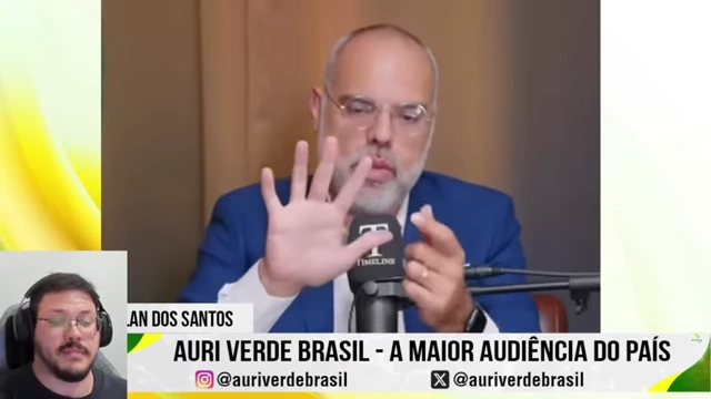 Allan dos Santos counting five fingers, indicating the five things still to happen.