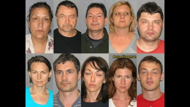 Collage of mugshots of the ten alleged Russian secret agents arrested by the FBI, including Anna Chapman.