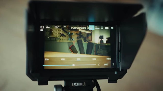 Blackmagic Design USB-C Monitor Displaying Camera Settings